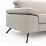 Sofa Rafaela 2.0 - 3-Sitzer inkl. 1x Relaxfunktion und Kopfteile verstellbar, Stoff, Champagner
