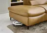 Ecksofa - Ecke links mit 2,5-Sitzer, Kopfteil verstellbar, Leder, Hellbraun