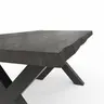 Esstisch Clifton - LB ca. 200x100 cm, Zerreiche massiv, Smoke