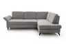 Ecksofa - 2,5-Sitzer mit Ecke rechts, Stoff, Grau