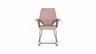 Armlehnstuhl Penthouse - Leder, Mauve, Kufen, Anthrazit