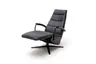 Relaxsessel Rafael - inkl. Relaxfunktion (motorisch), Leder, Schwarz