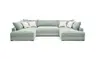 Wohnlandschaft - Longchair links, 2-Sitzer, Ecke rechts, Stoff, Mint
