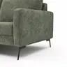 Ecksofa Enna - Longchair Links mit 3-Sitzer, Armlehne A, Stoff, Olivgrün