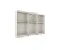 Schiebetuerenschrank Loretto - B ca. 304 cm, Lack, Hellgrau, Spiegel