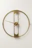 Wanduhr- D ca. 60 cm, Rund, Stahl, Pulverbeschichtet, Goldfarben
