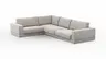 Ecksofa Juni - Ecke links mit 2,5-Sitzer, Stoff, Hellgrau
