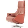 Relaxsessel Girona -  inklusive motorischer Relaxfunktion, Stoff, Leder, Rose