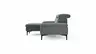 Ecksofa Felipa - Longchair links mit 2,5-Sitzer inkl. Kopfteil verstellbar, Stoff, Grau
