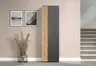Garderobenschrank - B ca. 60 cm, Anthrazit, Eiche Coast Evoke Nachbildung