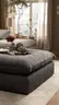 Hocker Palmdale - LB ca. 115x115 cm, Stoff, Grau