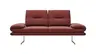 Sofa Lucero - 2,5-Sitzer inkl. Rückenlehne verstellbar, Leder, Weinrot