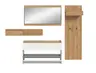 Garderobe - Weiß, Artisan Eiche Nachbildung