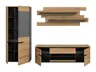 Wohnwand Canu - Basalt grau, Artisan Eiche Nachbildung