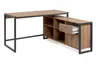 Eckschreibtisch- LB ca. 139x60 cm, Eiche Dekor, Anthrazit