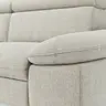 Ecksofa Felipa - Longchair links mit 2,5-Sitzer inkl. Kopfteil verstellbar, Stoff, Natur