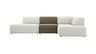 Ecksofa Elementos - Abschlusselement mit 1-Sitzer und Ecke rechts, Stoff, Natur