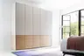 Drehtürenschrank Matera - BHT ca. 251x235x60 cm, Lack Matt, Kaschmir, Eiche, Milk