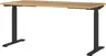 Schreibtisch GELI - höhenverstellbar, LB ca. 160x80 cm, Eiche Nachbildung, Schwarz