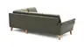 Ecksofa Rockport A - 2,5-Sitzer mit Ecke rechts, Leder, Dunkelgrau