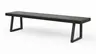 Holzbank Clifton - Breite ca. 200cm, Zerreiche massiv, smoked