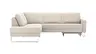 Ecksofa Anna - Ecke links mit 2,5-Sitzer inkl. Relaxfunktion (motorisch), Stoff, Beige