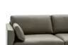 Sofa Cuneo Klassik - 2-Sitzer, Leder, Graubraun, Relaxfunktion, motorisch