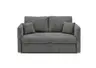 Sofa JORDEN - 2-Sitzer inkl. Schlaffunktion, verstellbaren Armlehnen, Stoff, Dunkelgrau