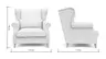 Sessel Mapleton - Stoff, Creme