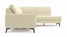 Ecksofa Valera - 3-Sitzer mit Ecke rechts inkl. Rückenlehne verstellbar, Stoff, Natur