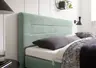 Boxspringbett EM Mirano - mit Matratze, Topper, Liegefläche ca. 180x200 cm, Stoff, Grün