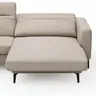 Ecksofa Rafaela 2.0 - 2,5-Sitzer mit Longchair rechts inkl. Sitzvorzug, Kopteilverstellung motorisch und Relaxfunktion motorisch im Longchair, Leder, Champagner