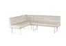 Eckbank - BT. ca. 232x178 cm, Stoff, Natur
