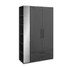 Kleiderschrank - B. ca. 127 cm, Graphit
