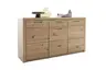 Sideboard - B ca. 162 cm, Eiche Nachbildung, Eiche massiv geölt