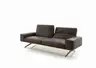 Sofa - 2,5-Sitzer, Kopfteil/Rückenlehne verstellbar, Leder, Dunkelbraun