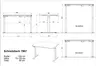 Schreibtisch GELI - höhenverstellbar, LB ca. 120x80 cm, Eiche Nachbildung, Weiß