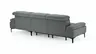 Ecksofa Felipa - 2,5-Sitzer mit Longchair rechts inkl. Armlehne verstellbar und Rückenlehne/Sitztiefe verstellbar (motorisch), Stoff, Grau