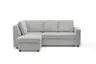 Ecksofa PRO FLEXX - Ecke links, 2-Sitzer inkl. Schlaffunktion und Bettkasten, Stoff, Silbergrau