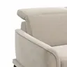 Ecksofa Amadena - 2-Sitzer mit Ecke rechts inkl. Relaxfunktion motorisch, Sitzvorzug und Kopfteilverstellung, Stoff, Creme