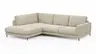 Ecksofa Janne - Ecke links, 2-Sitzer, Feincord, Sand