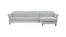 Ecksofa Rafaela - 3-Sitzer, Longchair rechts, Kopfteil verstellbar (manuell), Webstoff, Ecru
