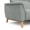 Sofa Nevin - 3-Sitzer, inkl. Relaxfunktion und Kopfteilverstellung (motorisch), Stoff, Silbergrau 