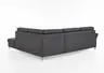 Ecksofa - 3-Sitzer mit Ecke rechts, Leder, Anthrazit