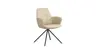 Armlehnstuhl Pegara -  Leder, Beige, Gestell Stativ