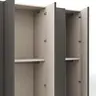 Drehtürenschrank Loretto - B ca. 280 cm, Melamin matt, Anthrazit