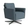 Sessel Amadena - Leder, Eisblau
