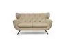 Sofa CHIRA - 2,5-Sitzer, Stoff, Graubraun