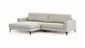 Ecksofa Oviedo - Longchair links mit 1,5-Sitzer, Stoff, Natur