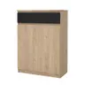 Schuhschrank - B ca. 81 cm, Jackson Hickory Nachbildung, Schwarz